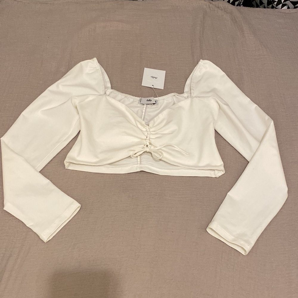 Adika white cropped top . Size M . New - Picture 4 of 12